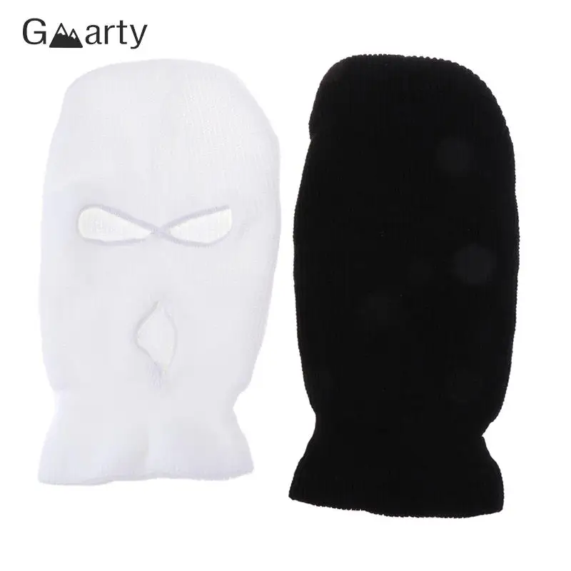 3 Holes Full Face Mask Autumn Winter Knit Cap for Ski Cycling Army Tactical Mask Balaclava Hood Motorcycle Helmet Unisex Hats