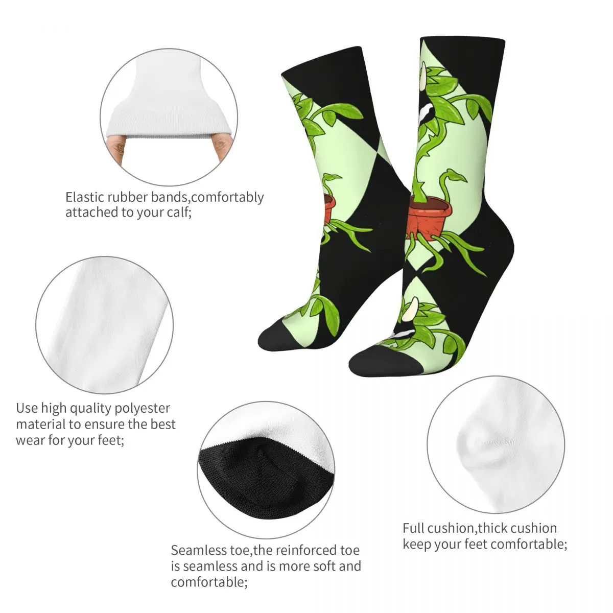 Hip Hop Vintage Cowplant Crazy Men\'s compression Socks Unisex The Sims 4 Business Simulation Game Harajuku Seamless Crew Sock