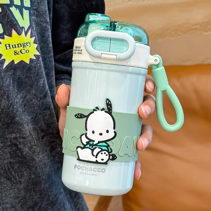 Sanrio Kuromi Cinnamoroll Thermos Cup Kawaii My Melody Kids Vacuum Flask Pochacco Stainless Steel 316 Water Bottle Tumbler Gift