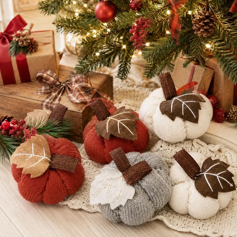 Knitted Pumpkin Fall Ornament 6