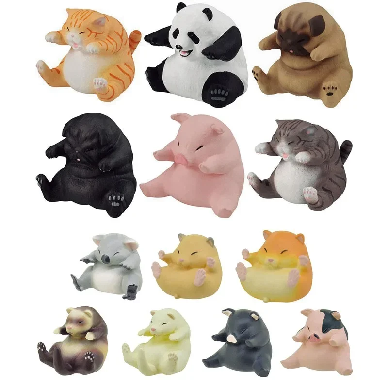 BANDAI Cute Japan Gashapon Capsule Toys Figurine Anime Weight Loss Exercise Koala Otter Piggy Hamster Action Figures Gift