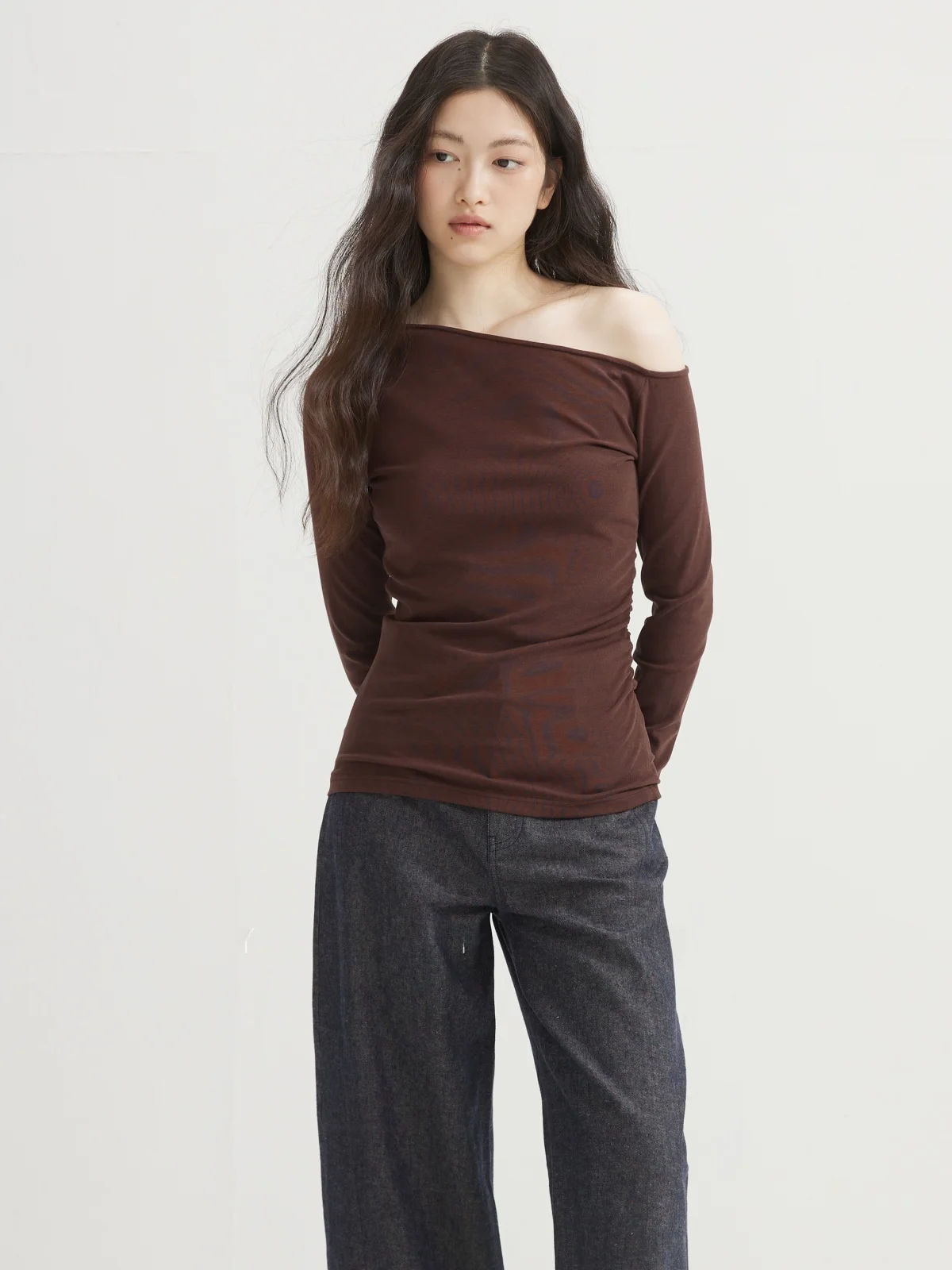 

Новая летняя женская трикотажная футболка Yao свободного кроя с длинным рукавом, охлаждающая, универсальная, в стиле Lazy Sle Top