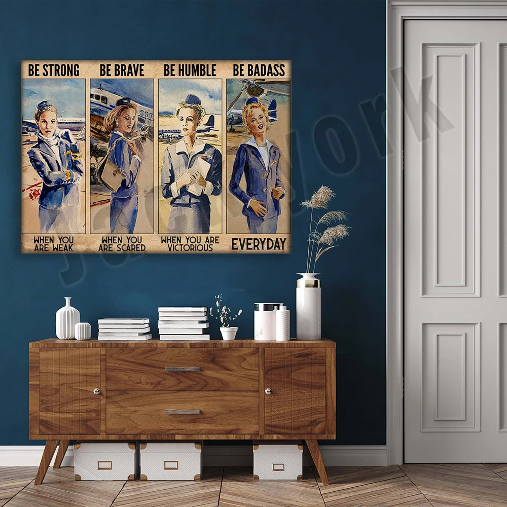 stewardess stewardess posters be strong when weak posters home life decoration posters