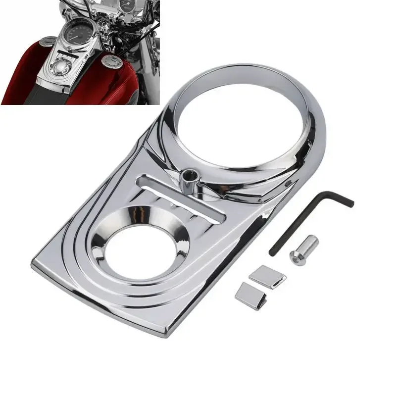 

For Harley Dyna Wide Glide FXDWG Softail FLST FLSTS FXST Fatboy Moto Acsessories Dash Panel Insert Cover Die Cast Sculpted