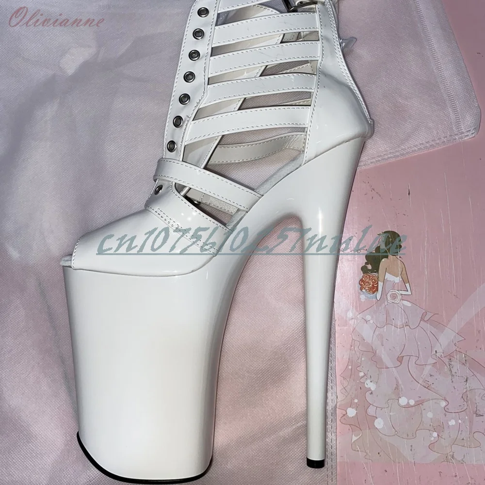 Dance Cross Tied Hollow Design Sandals Shiny Stiletto High Heel Platform Dancing Fashion Women Shoes 2026 Sexy Women Dance Shoes