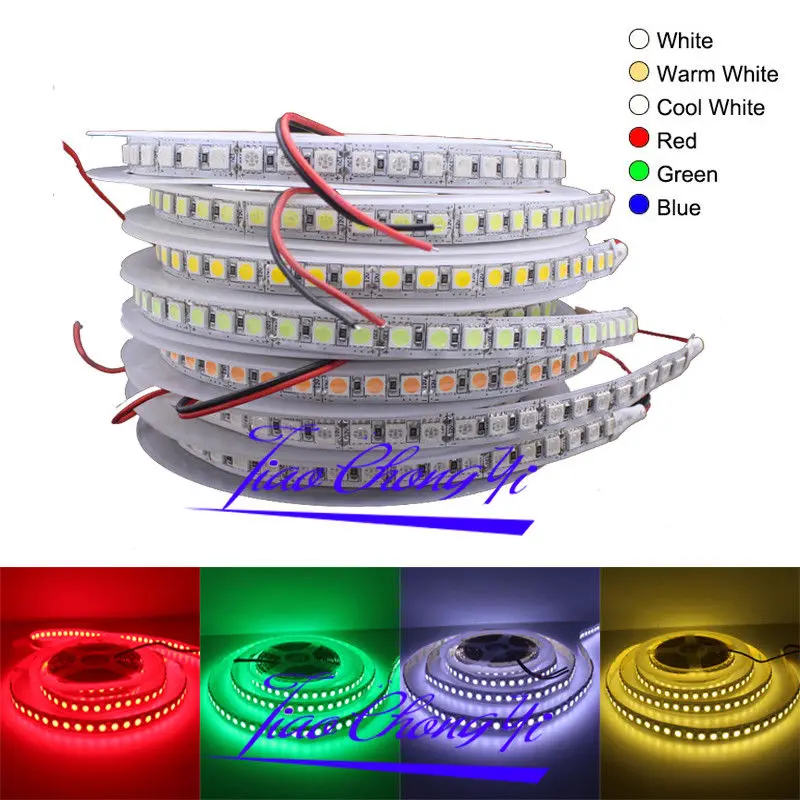 

5050 футов, 12 В, 600 светодиодов, Однорядная фотолента, 120 светодиодов/м, 5 м, белая, красная, зеленая, голубая, разноцветная, гибкая фотография, украшение для дома
