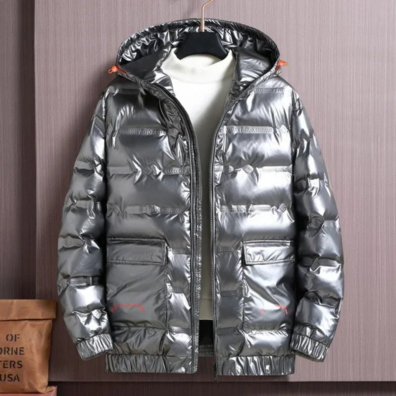 2024 Mens Winter Jacket Down Husband Hooded Oversize Jacket Padded Shiny Warm Parka Male Black Extra Big Size 7xl 9XL 10XL Large