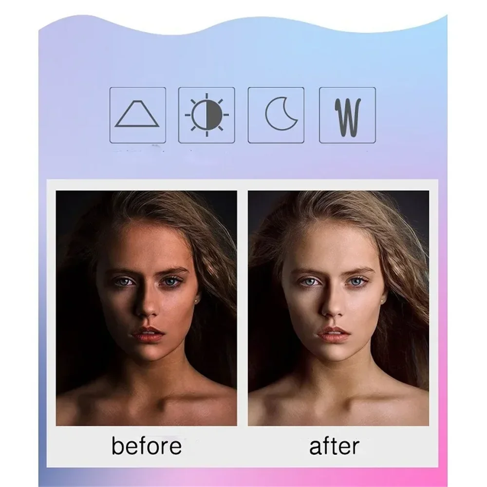 Portable Ring Light Mobile Phone Fill Flash Lens Portable Clip Three Stop Dimming Mini Durable Practical LED Selfie Ring Light