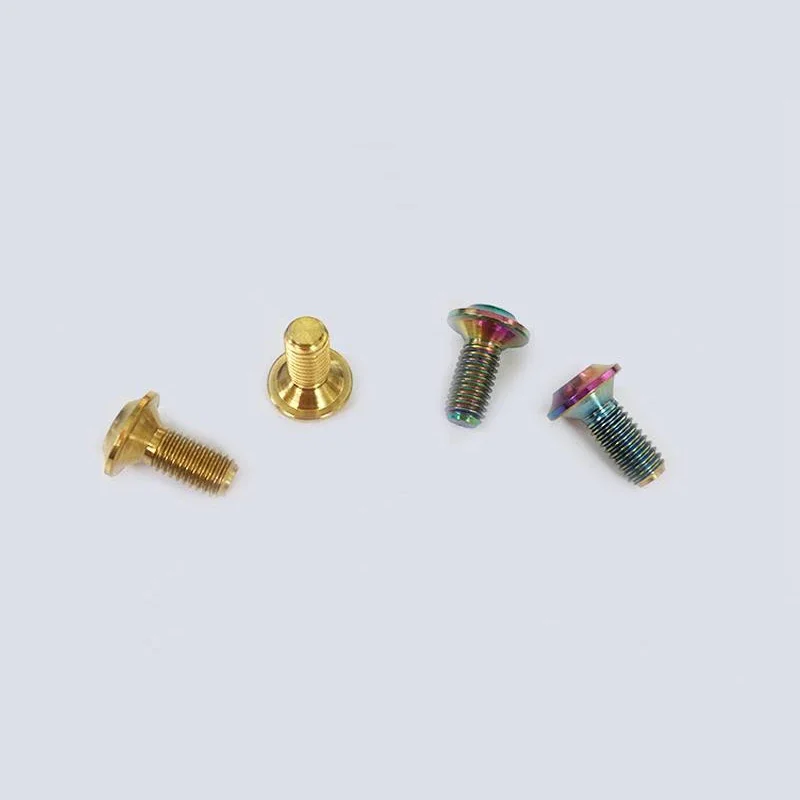 (2) M5x14 Ti/Golden/Rainbow GR5 TC4 Titanium Screw Bolts For Bicycle Brake Block