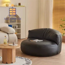 X&D Lazy Sofa Ergonomic Lying Or Sleeping Single Half Moon Bedroom Tatami Sitting Pier Leisure Chair Bedroom Bean Bag Small Sofa