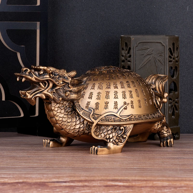 Feng Shui Hundred-Year-Old Turtle Ornament Symbolizing Health and Longevity for The Elderly Attracting Prosperity Home Decor