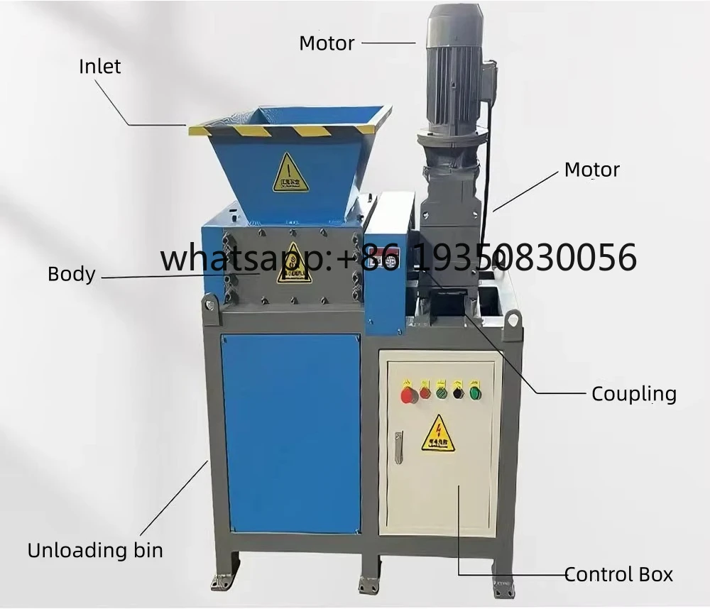 2026-Small Shredder for Wood/Plastic Recycling Industrial Single/Double Shaft Rubber/Metal Tire Material Crusher Pulverizer