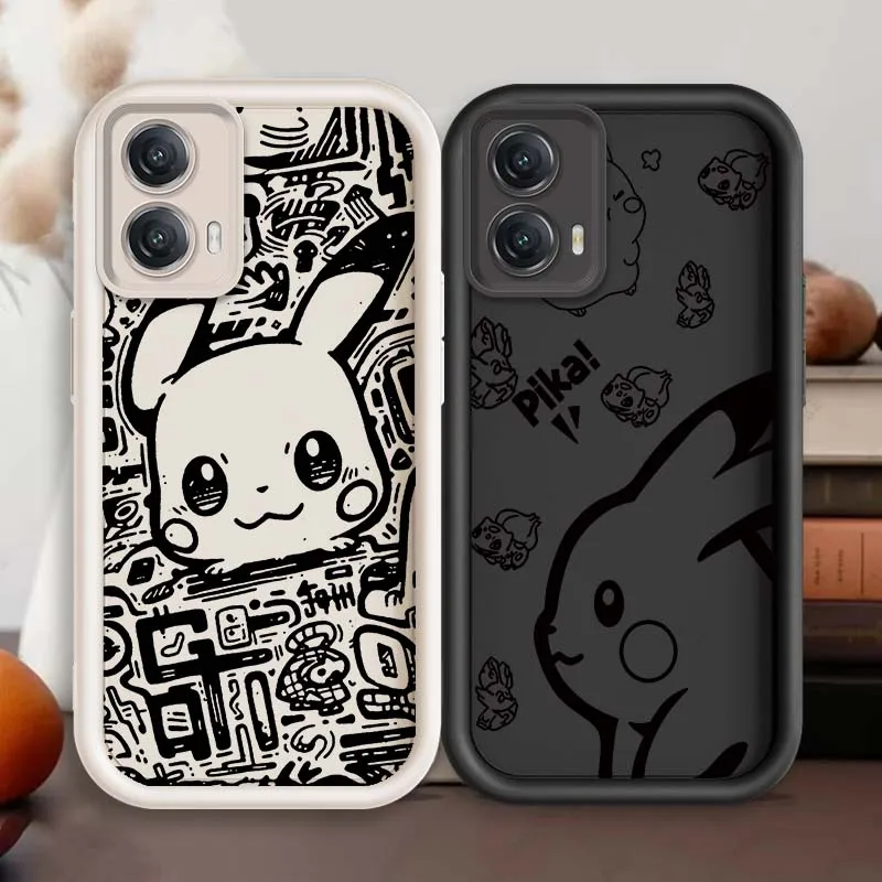 

P-Pikachus Anime Cute For Motorola G85 Edge 50 60 G54 G35 E14 G04 G34 G Stylus G54 G13 G32 G14 5G Eye Ladder