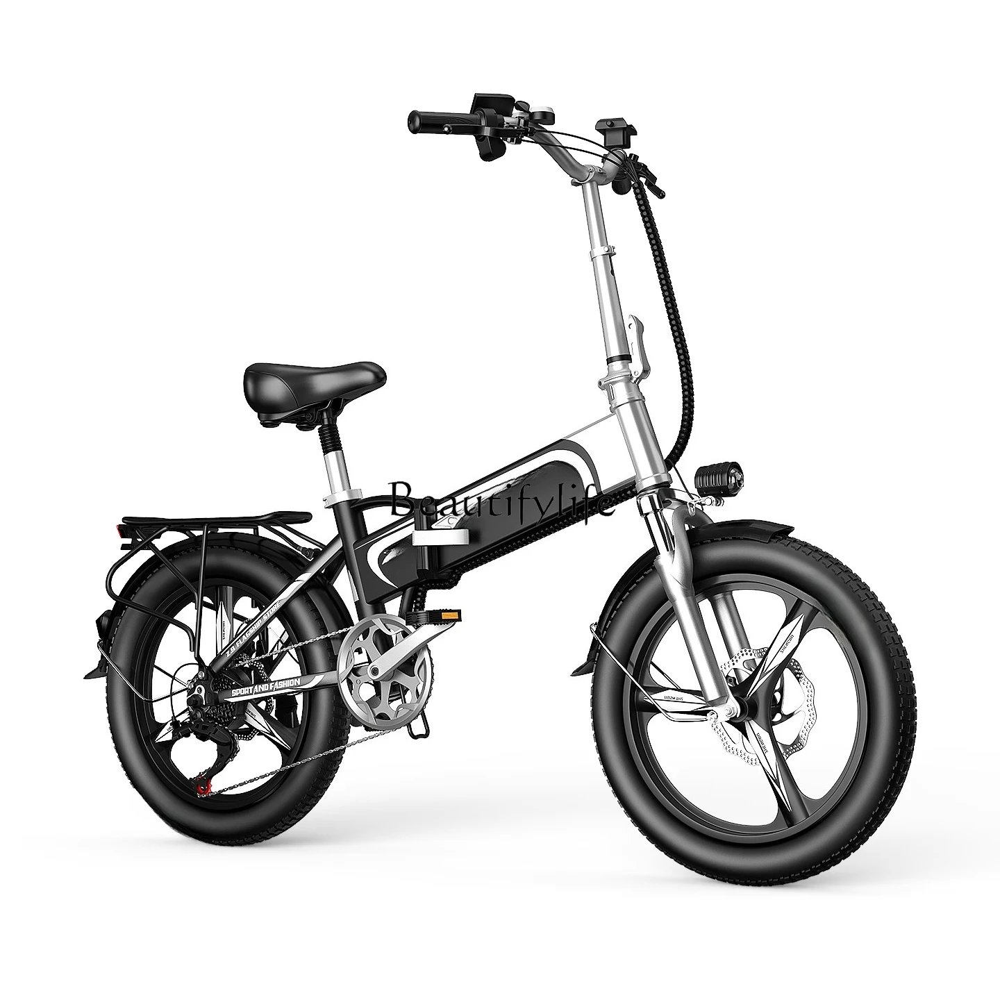 

Folding electric bicycle helps to transport adult small portable electric vehicles