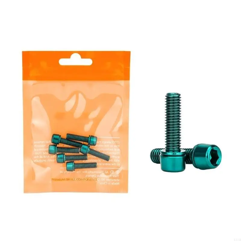 6pcs sepeda batang sekrup stainless steel baja meruncing sekrup baut dengan mesin cuci untuk sepeda jalan dan batang sepeda