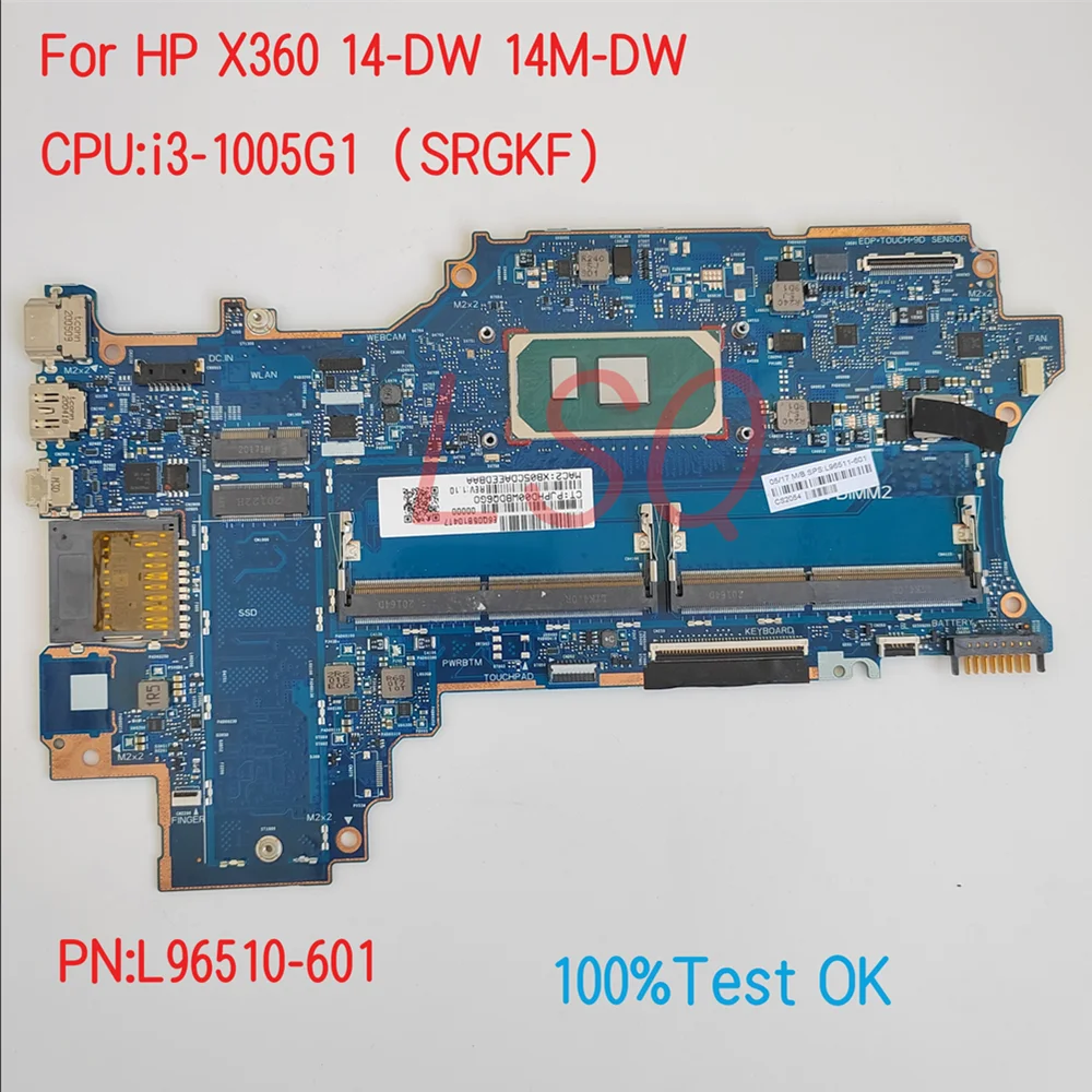 6050A3156701 For HP ProBook X360 14-DW 14M-DW Laptop Motherboard With CPU i3 i5 PN:L96511-601 L96510-601 100% Test OK