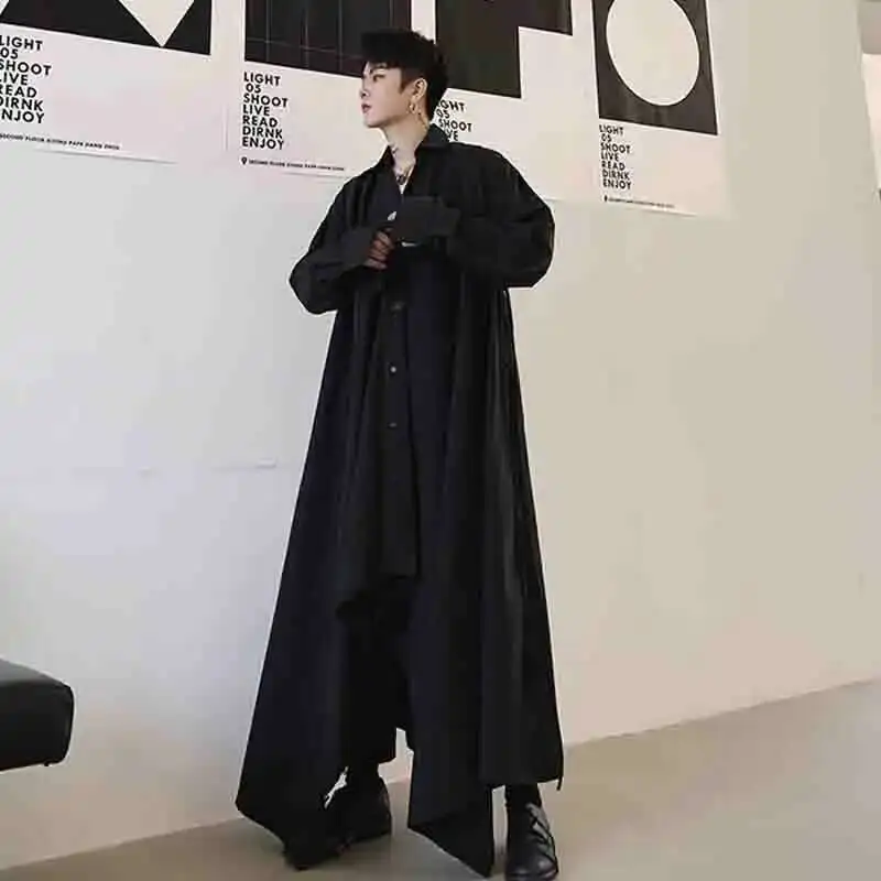 Cloaks Shirt Small And Women's Men's Designer Coat Long Group Show Style Nightclub DJ Singer Stage Trend