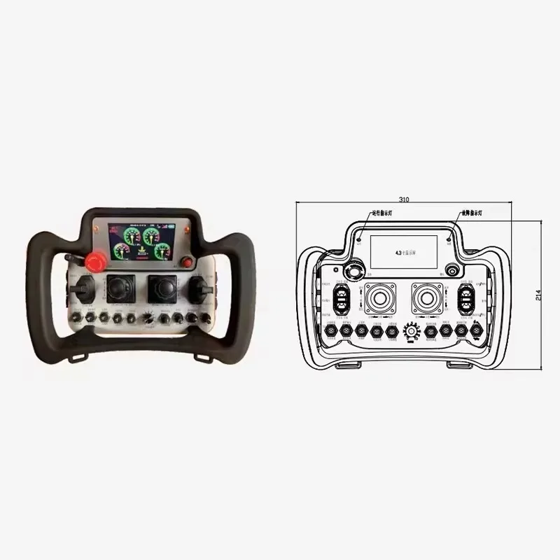 Excavator Wireless Remote Long-Range & Beyond-Line-of-Sight Control with Live Video Weatherproof 433MHz Frequency100m Range