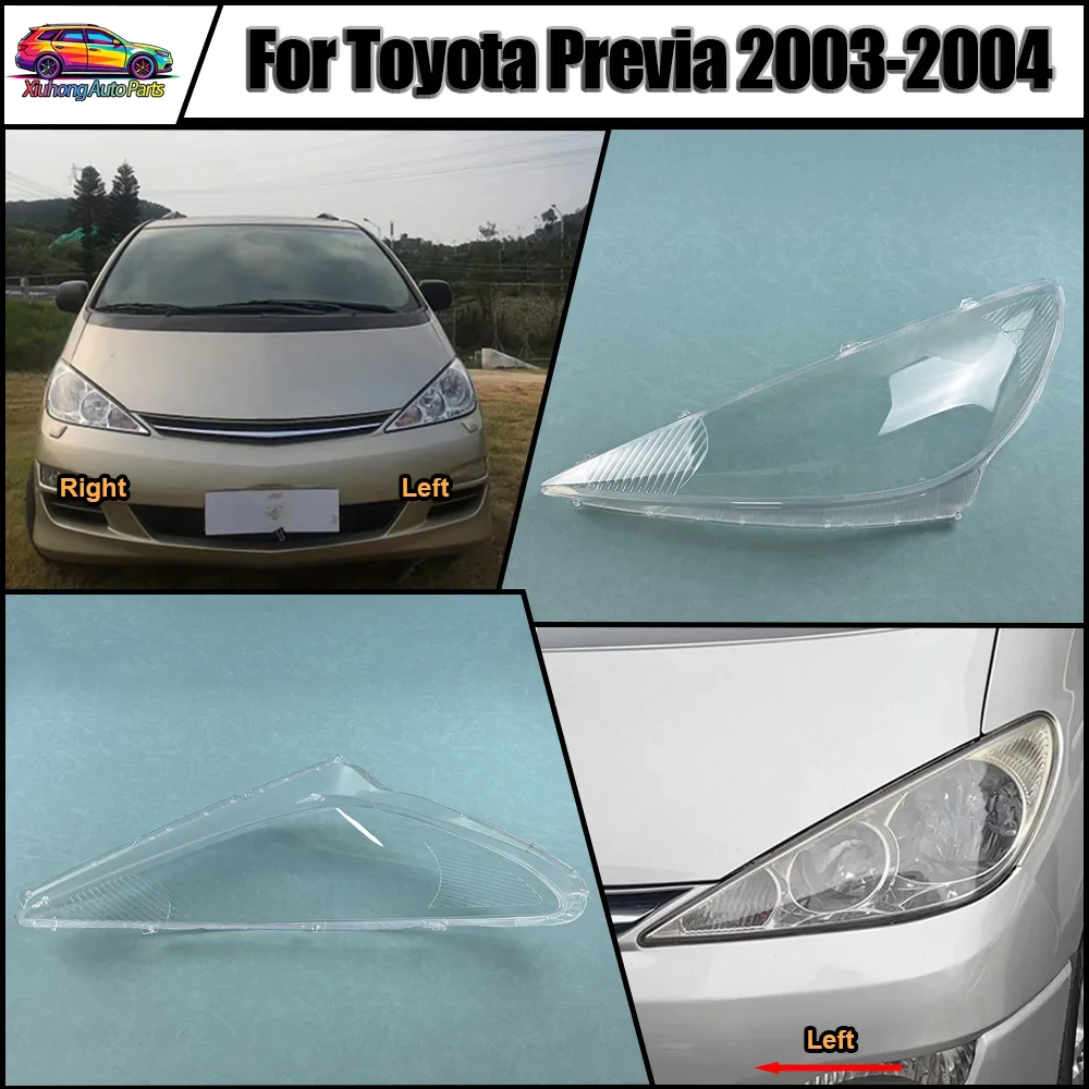 

Transparent Headlight Cover Lampshade Headlamp Lamp Shell Plexiglass Replace Original Lens For Toyota Previa 2003 2004--2005