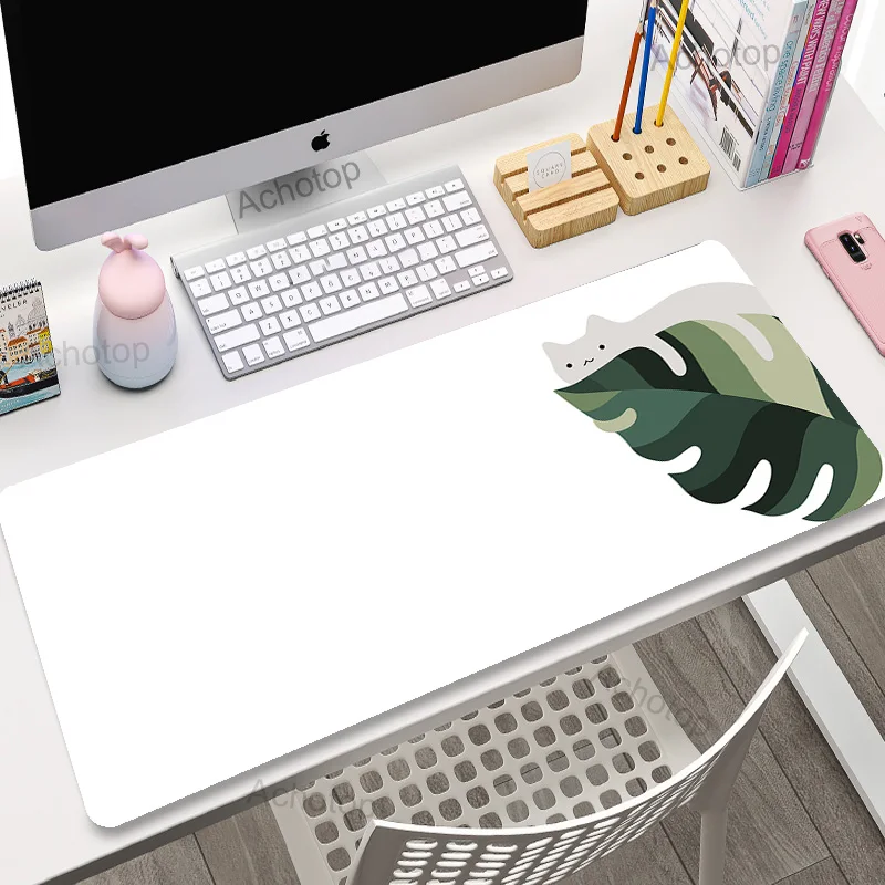 Large Mouse Pads Kawaii Plants Office Mausepads Gamer 400x900 Mousepad Green Art Table Mat Company Desk Pad Cute Cat Laptop Rugs