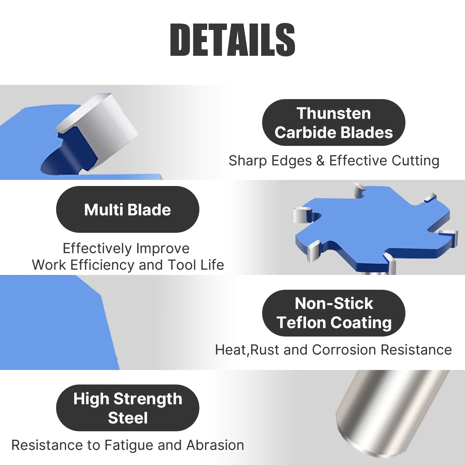 CNC Spoilboard Surfaceing Router Bit 1 قطعة راوتر بت 6 المزامير 0.5 "عرقوب 2.56"/3.35 ''/3.94'' قطر القطع للنجارة