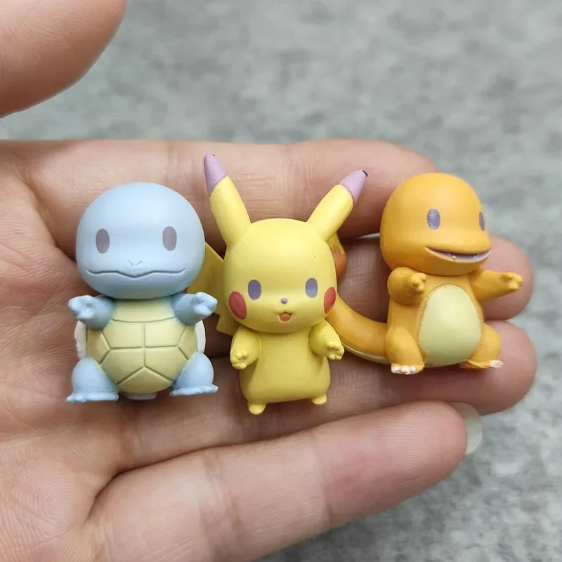 Original Genuine Pokemon Gashapon Anime Figurine Cute Pikachu Eevee Bulbasaur Action Figure Mini Model Capsule Toys Gift