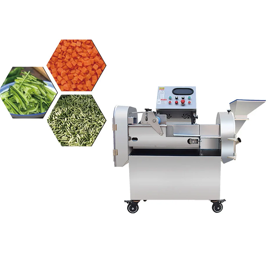 Factory Direct Sales Electric Vegetable Chopper for Use in Food Processing Plants Fully Automatic Dual-Head Vegetable Cutter