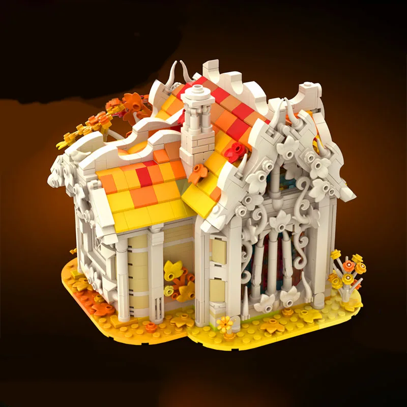 1559 pçs moc outono birchhouser cloud9 castelo da casa arquitetura modular blocos de construção educativos diy brinquedos presente