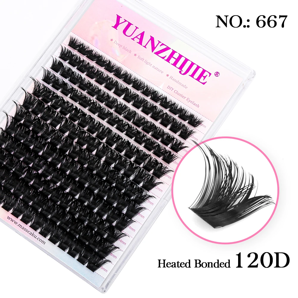 YUANZHIJIE 144 stks/doos 100% Handgemaakte DIY Wimpers Extension 8-16mm Mix Lengte Wimpers Gesegmenteerde Wimpers Bundel Lash
