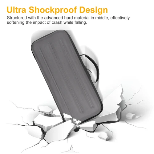 Imagen 2 del producto Estuche rígido de EVA para teclado mecánico Aula F75, bolsas de almacenamiento, caja de transporte de viaje portátil para accesorios de teclado Aula