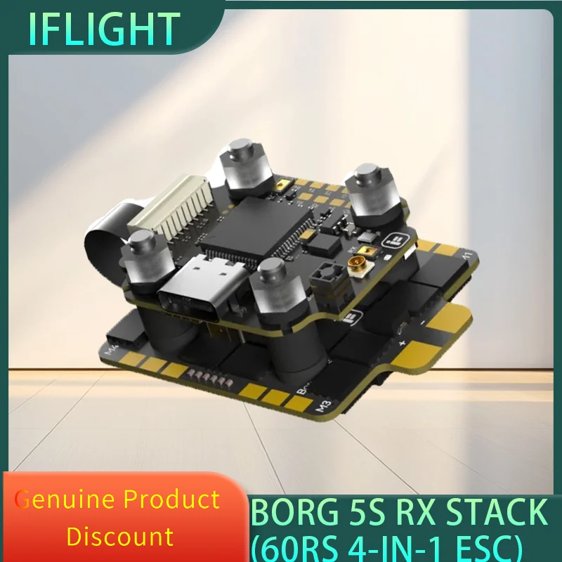 

iFlight Borg 5S RX Stack с контроллером полета Borg 5S RX FC / Borg 60RS ESC для гоночных деталей FPV
