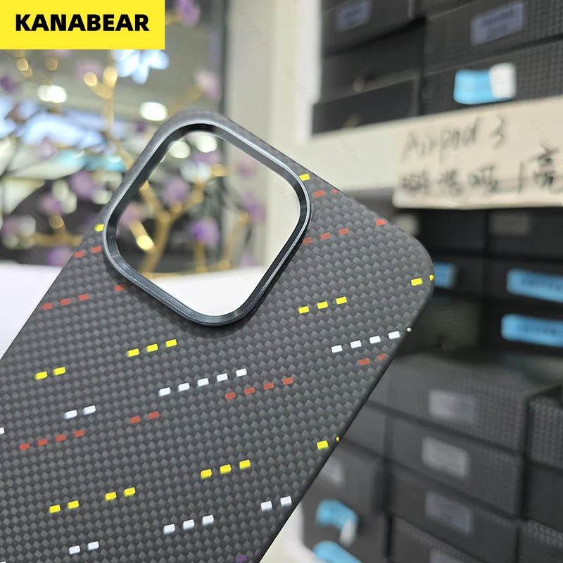 

For iPhone15Promax Kevlar magnetic phone case New Apple 15Pro fall protection case Meteor cooling magnetic