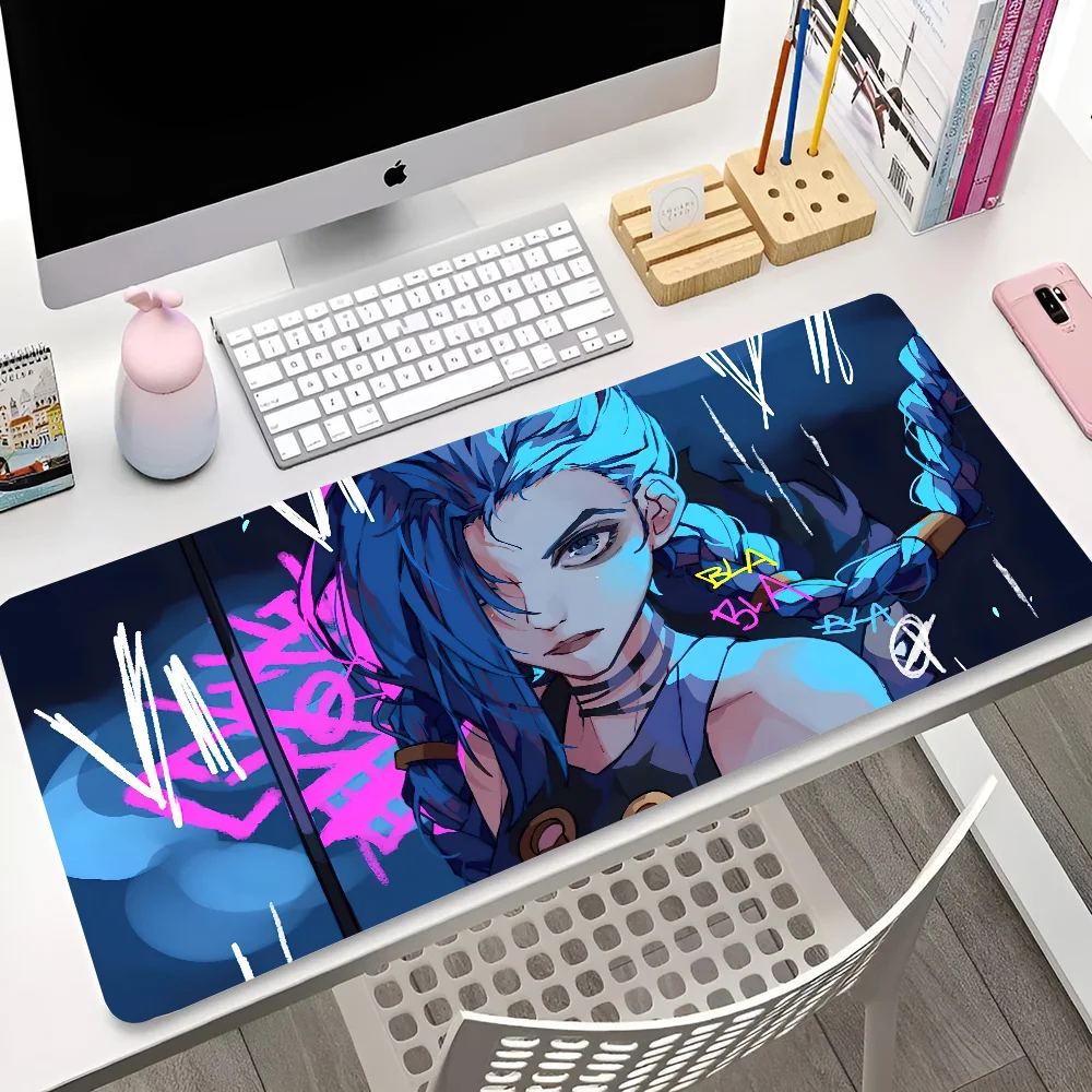 1pc Jinx League Of Legends Mouse Pad Desk Mat With Pad Gaming Accessories Prime Gaming XXL Keyboard Pad Padding Mat