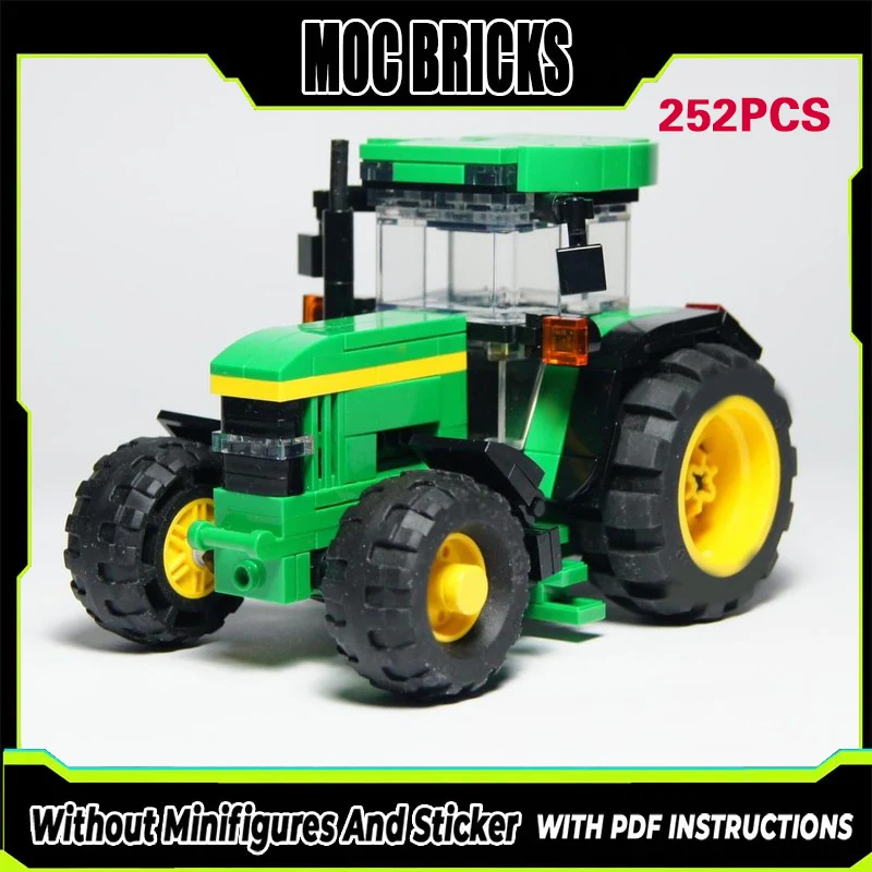 

Конструктор City Car Model MOC: Классический сельскохозяйственный трактор 7710, модульная технология, подарки, праздничный набор для сборки, детская игрушка