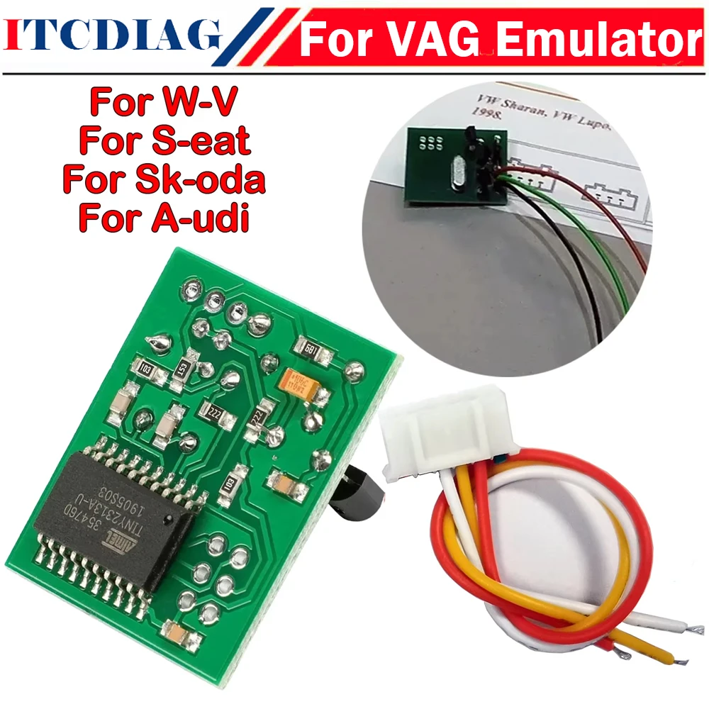 

VAG Immo Emulator with Silicone Wire Cable Working Immobiliser for V-W/for Seat/for Skoda/for Audi Immo Emulator Diagnostic Tool