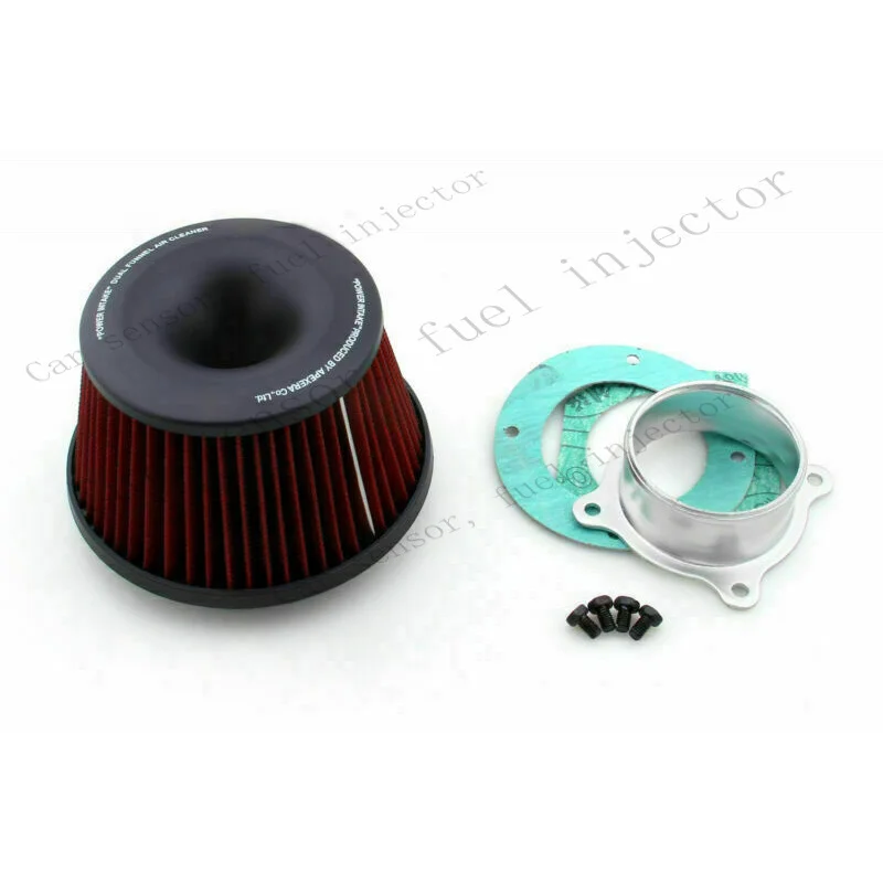 Q+ FOR Apexi Universal Power Intake Air Filter 75mm Dual Funnel Adapter ZY