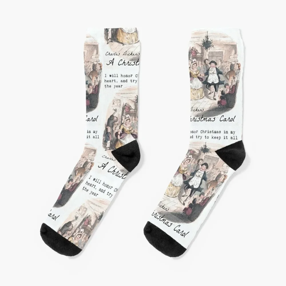 

A Christmas Carol Socks custom sports short bright garter Ladies Socks Men's