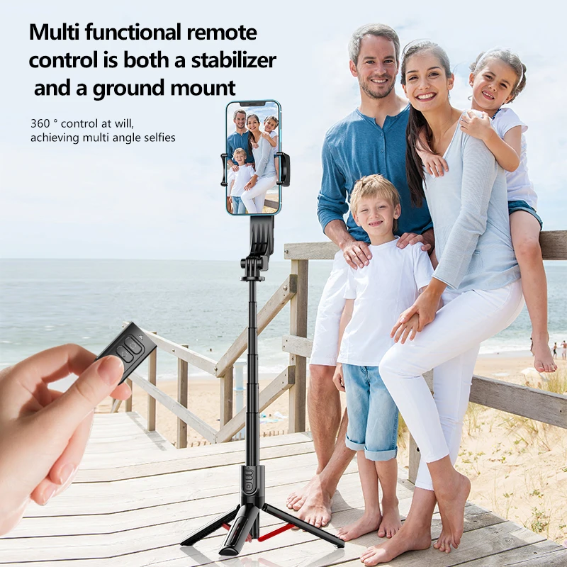 

360 ° rotating magnetic stabilizer with compensating light for stable shooting, Bluetooth selfie stick, mobile live streaming vertical shooting stand