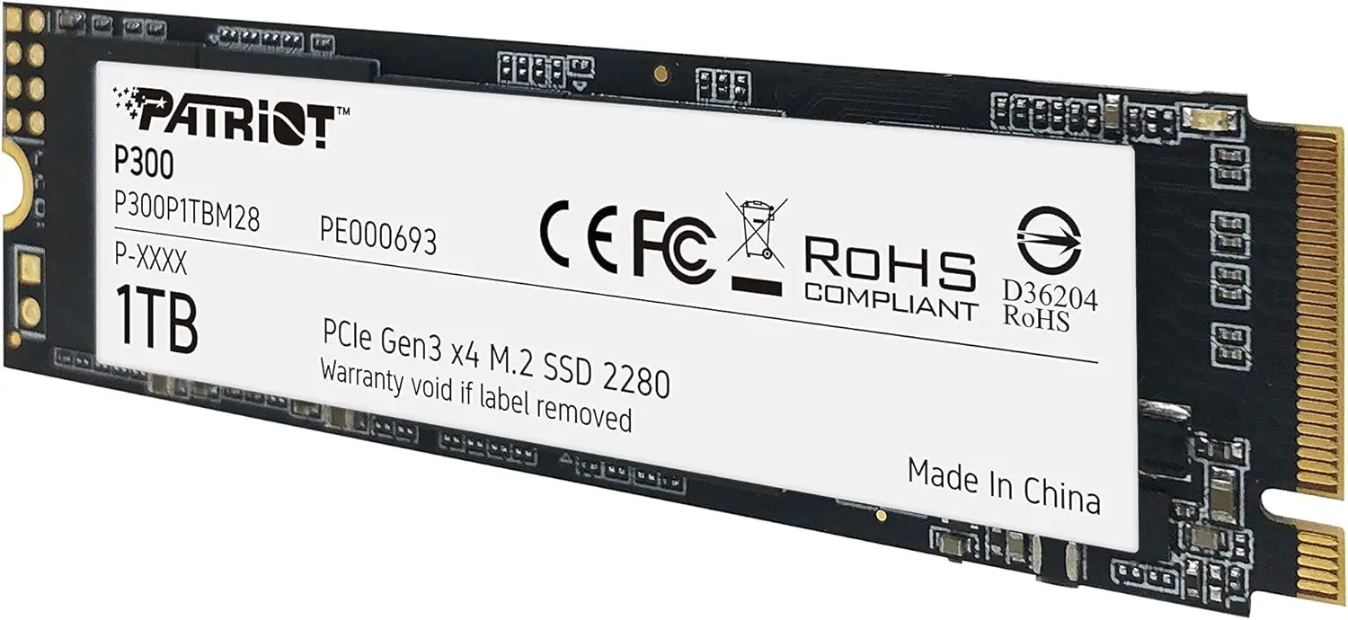 1TB M.2 PCIe Gen3 x4 SSD, 2100MB/s Read, Low Power
