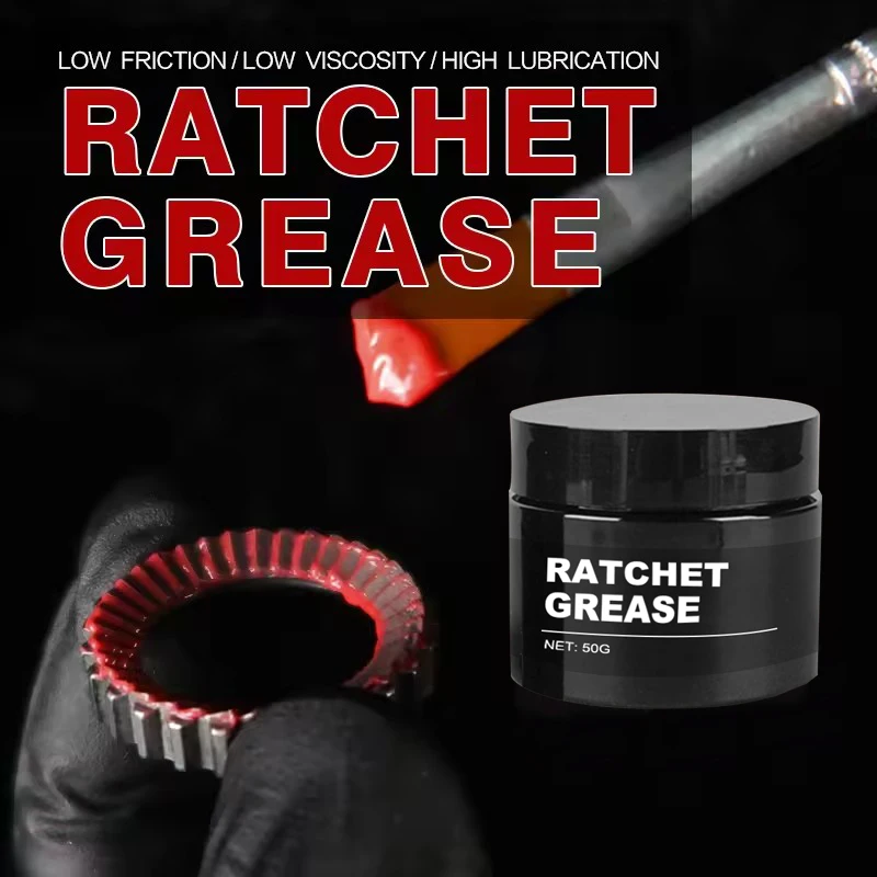 Grasa para trinquete de bicicleta de 50/100g, lubricante de bajo viscosidad y baja resistencia para mantenimiento de bicicletas, aceite lubricante para bicicletas.