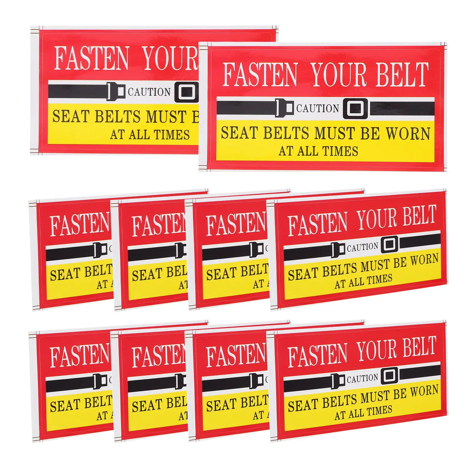 

30 Pcs Sign Sticker Fasten Your Belts Stickers Information Car Water Proof Caution Labels For Fasten Your