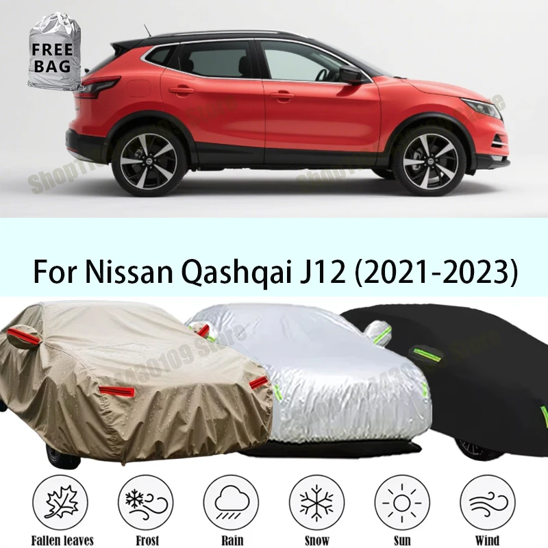 

For Nissan Qashqai J12 2021-2023 Car Cover Outdoor Protection Covers Snow Sunshade Waterproof Dustproof Exterior UV Car