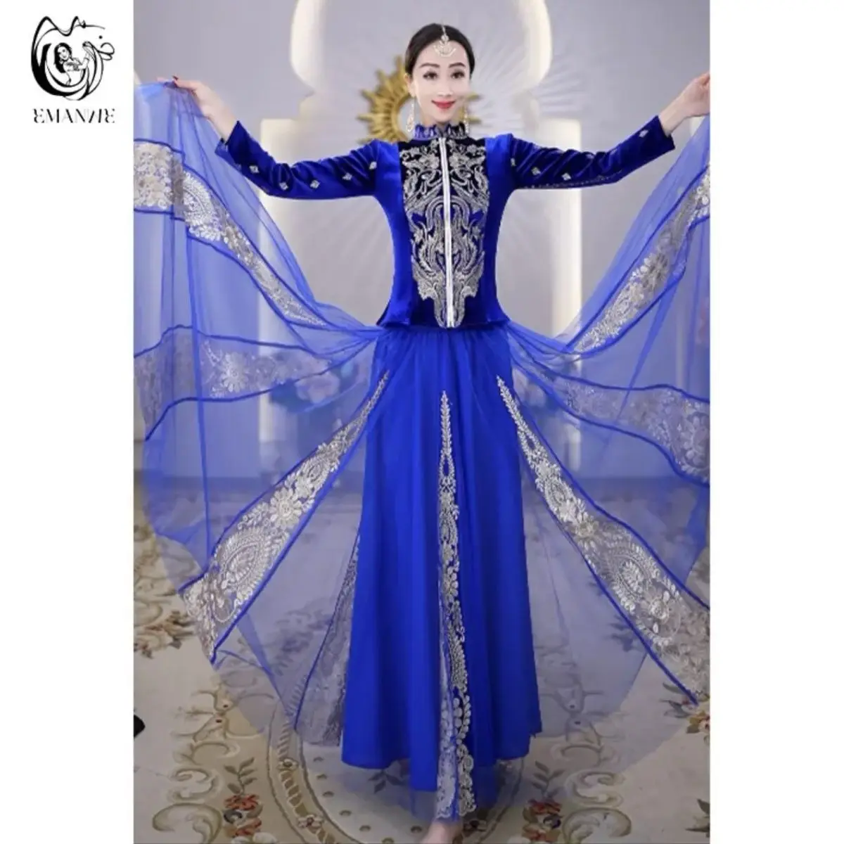 B3986 Iman Indian Exotic Clothing New Ethnic Style Women's Dance Xinjiang Half Skirt Women's Clothing