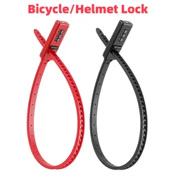 Bicycle Password Lock Stainless Steel Cable Tie Anti-theft Lock Ultra-light Bike Lock For MTB Road Helmet Basket Code Lock