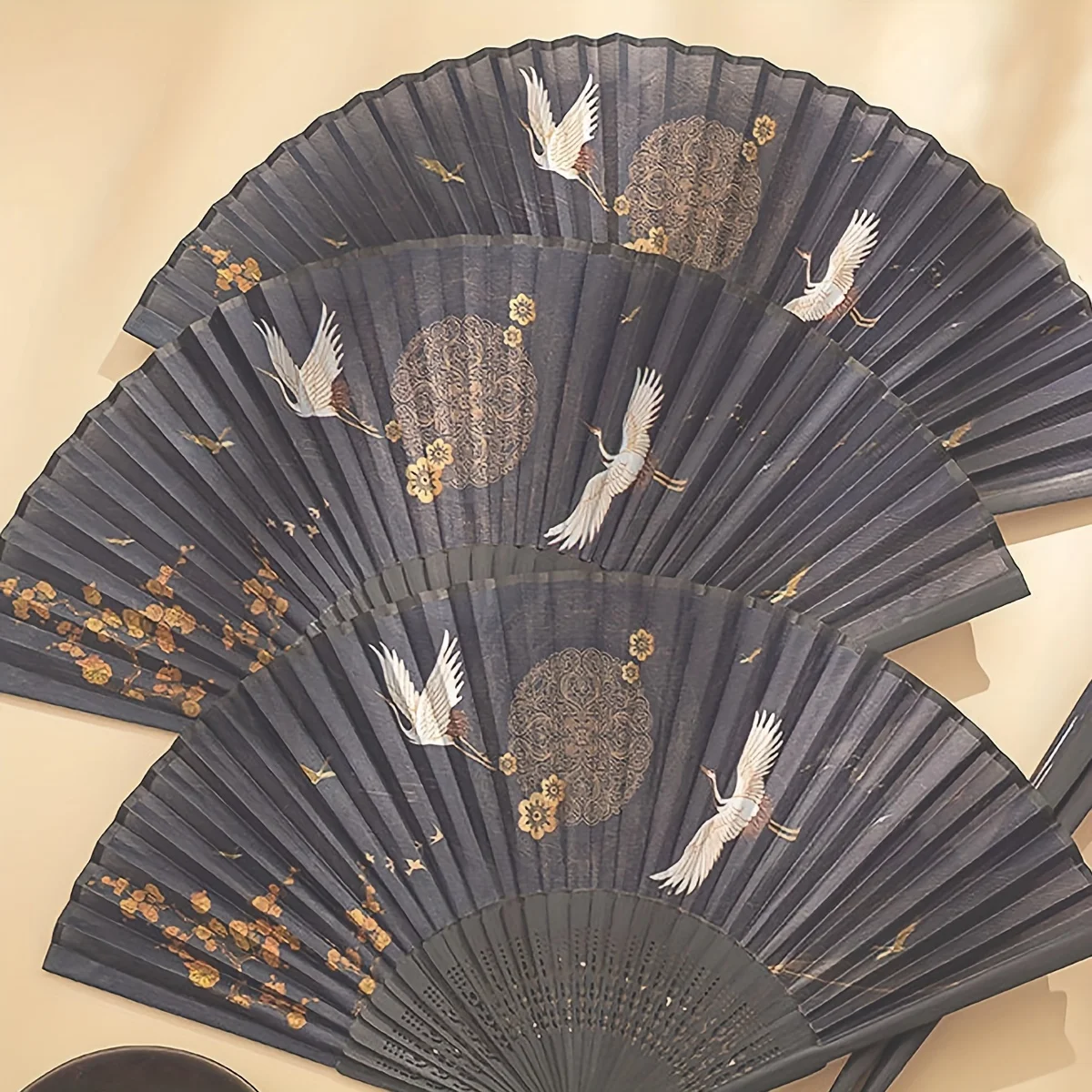 1pc Folding Bamboo Fan Ancient Style Fan Chinese Style Small Fan Dress Decoration Student Gift Fan