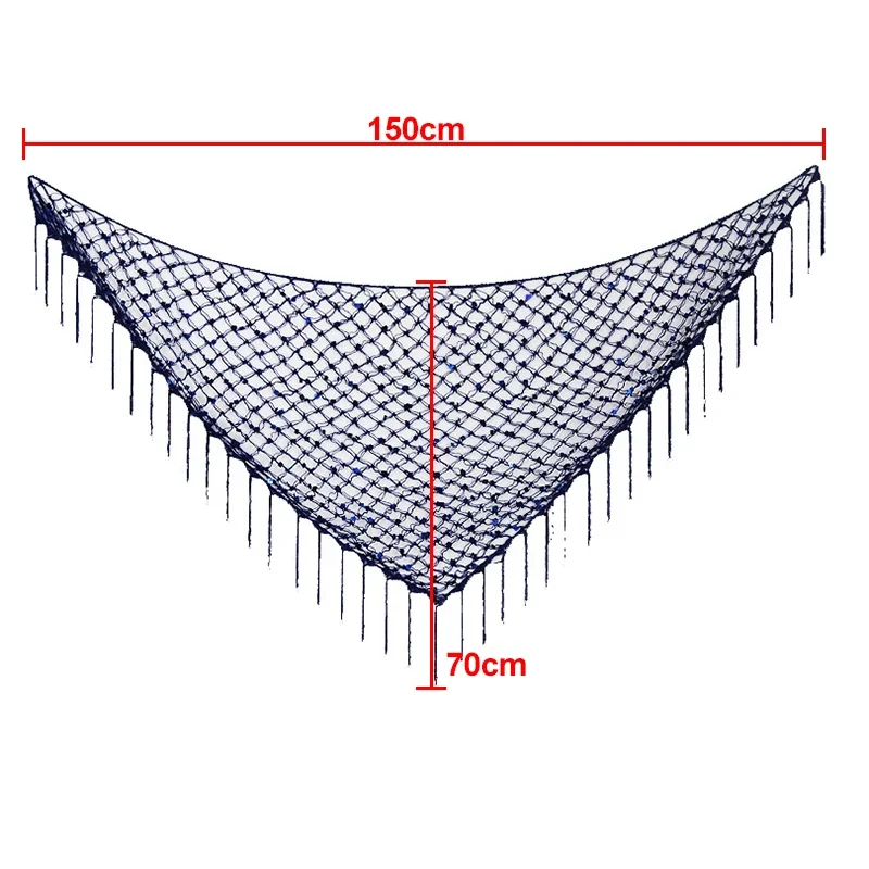 손의 삼각형 크로 셰 뜨개질 밸리 댄스 엉덩이 스카프 스팽글 벨트 밸리 댄스 엉덩이 스카프 밸리 댄스 액세서리 긴 술 벨트