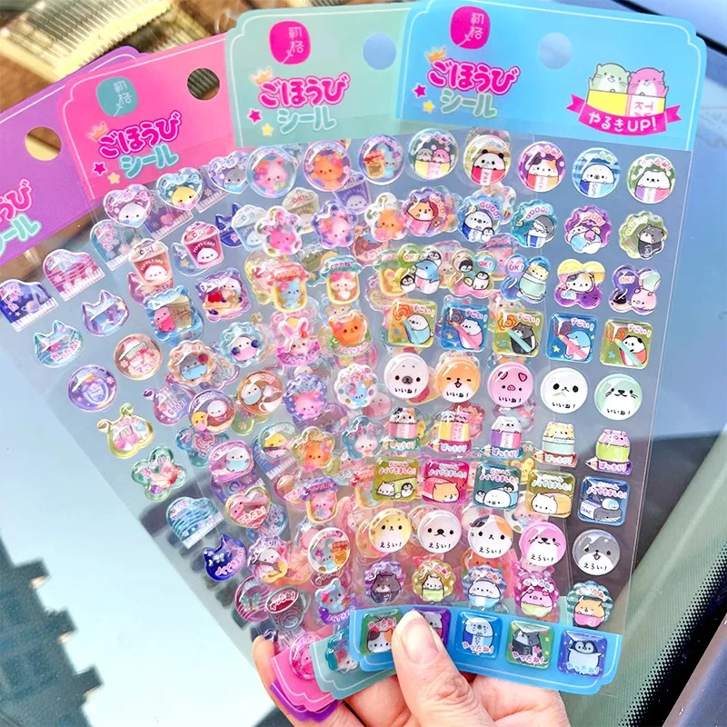 

Милые мультяшные животные 3D деко желейные наклейки чехлы для телефонов чашки для воды канцелярские принадлежности DIY рельефные наклейки из смолы для детей (1 шт. случайные)