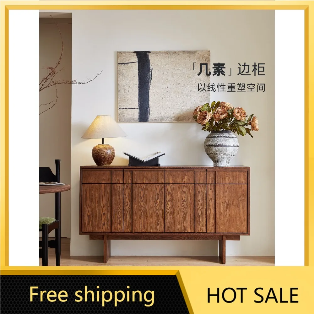 FG solid wood sideboard mid-style storage entryway decorative cabinet