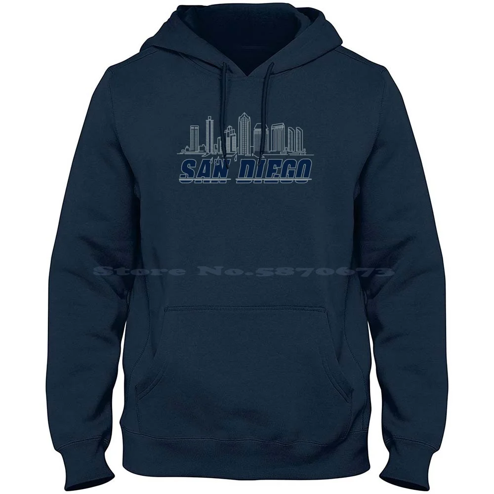 San Diego California 100% Cotton Hoodie T Shirt California Palm Trees Padres Chargers Ocean Lifestyle Sunset San Diego State