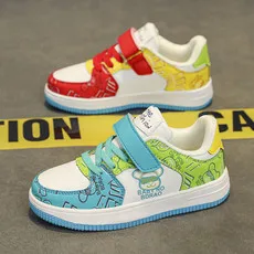 

Новинка: Детские повседневные кроссовки с цветными кожаными вставками, модные кеды для мальчиков и девочек с высоким и низким верхом, детские кроссовки для бега